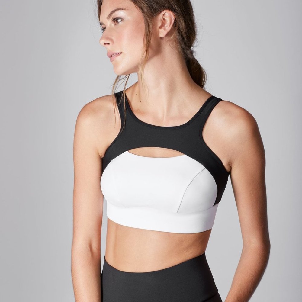 Like New MICHI Fusion Longline Bra Black/White M (fits S)